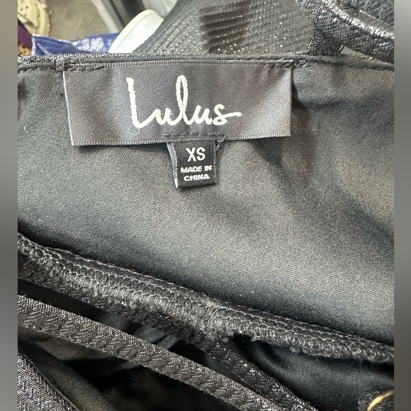 Lulus Hyped Up Black  Backless Skater Dress .‎ New w tag . - Picture 10 of 13